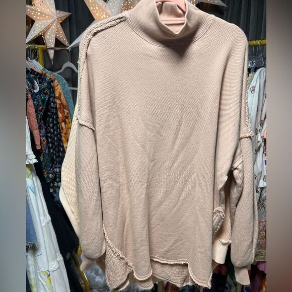 Free People We the Free Wonderful Pullover in Oatmeal- NWOT - Picture 7 of 9